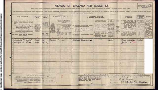 1911 census fk and wa
