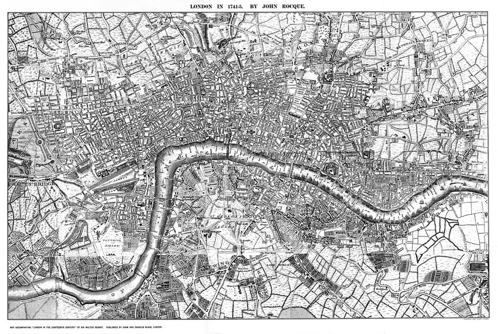 john rocque's map of london 1741-1745