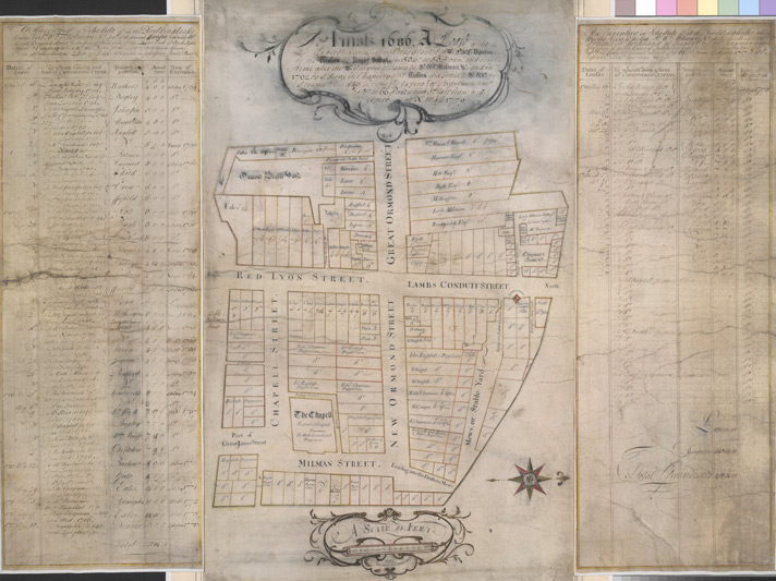 map of ormond street rents 1752