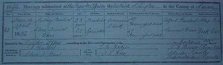 sidney clara marriage 1892